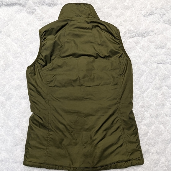 The North Face Mossbud Olive Green Reversible Fleece Lined Women's Vest Sz Small - Picture 4 of 9